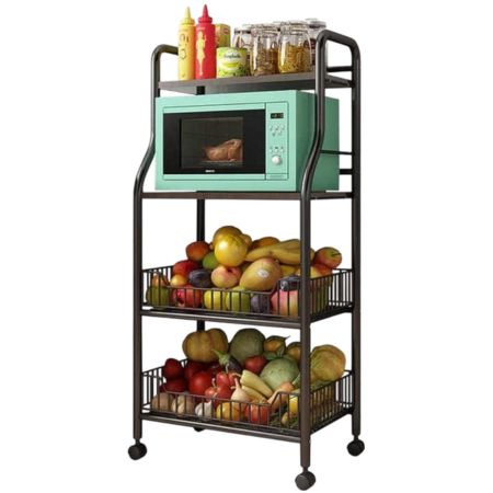 CARRITO ORGANIZADOR X 4 NEGRO METAL A13-060H PX
